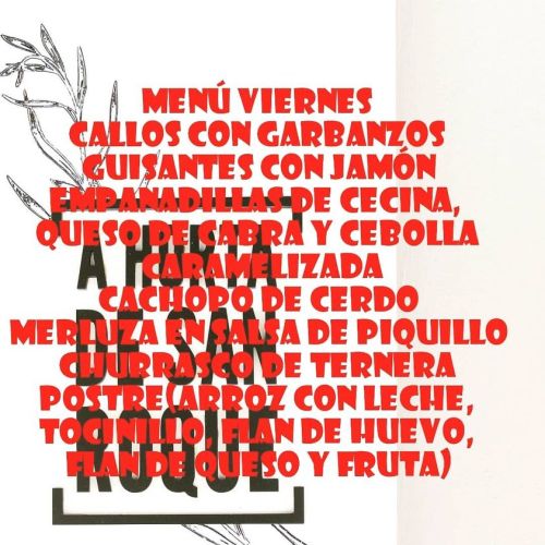 Menú Viernes 19/02/21