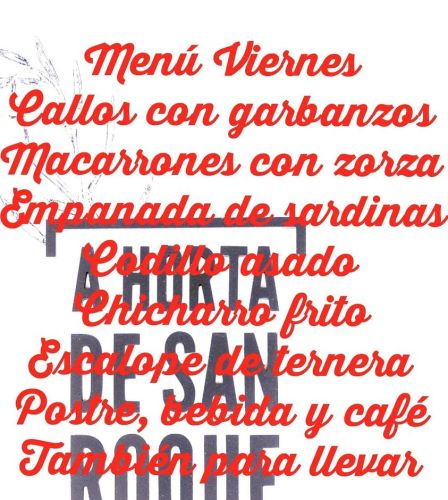Menú Viernes 26/02/21