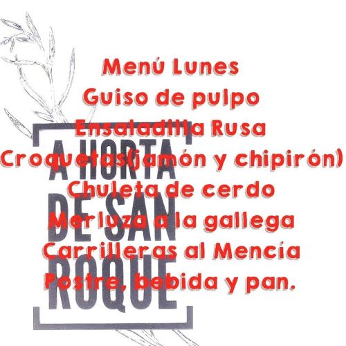 Menú Lunes 22/02/21