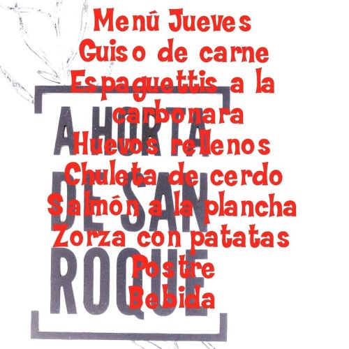 Menú Jueves 25/02/21